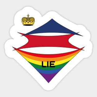 Liechtenstein  pride flag Sticker